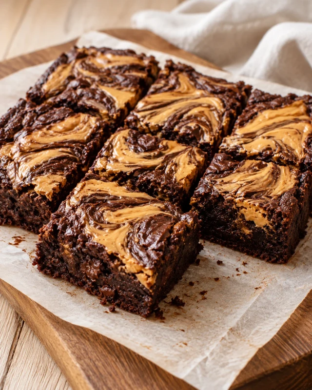 Gluten-Free Chocolate Peanut Butter Swirl Brownies