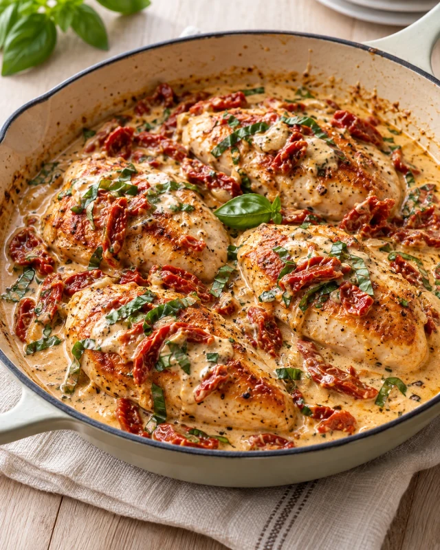 Gluten-Free Creamy Sun-Dried Tomato Chicken
