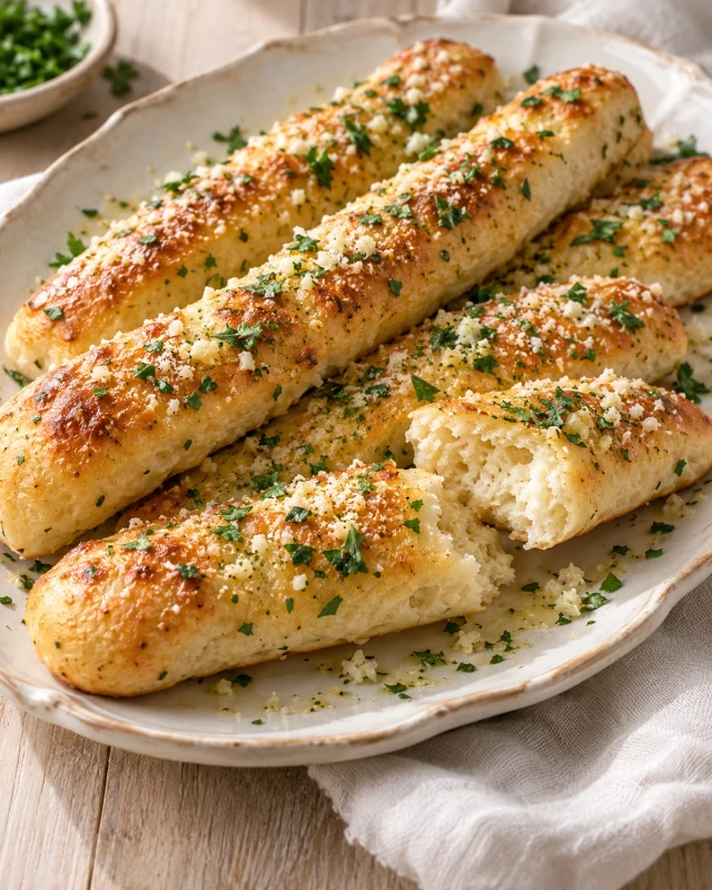 Gluten-Free Garlic Parmesan Breadsticks
