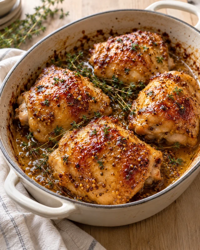 Gluten-Free Maple Dijon Chicken Thighs