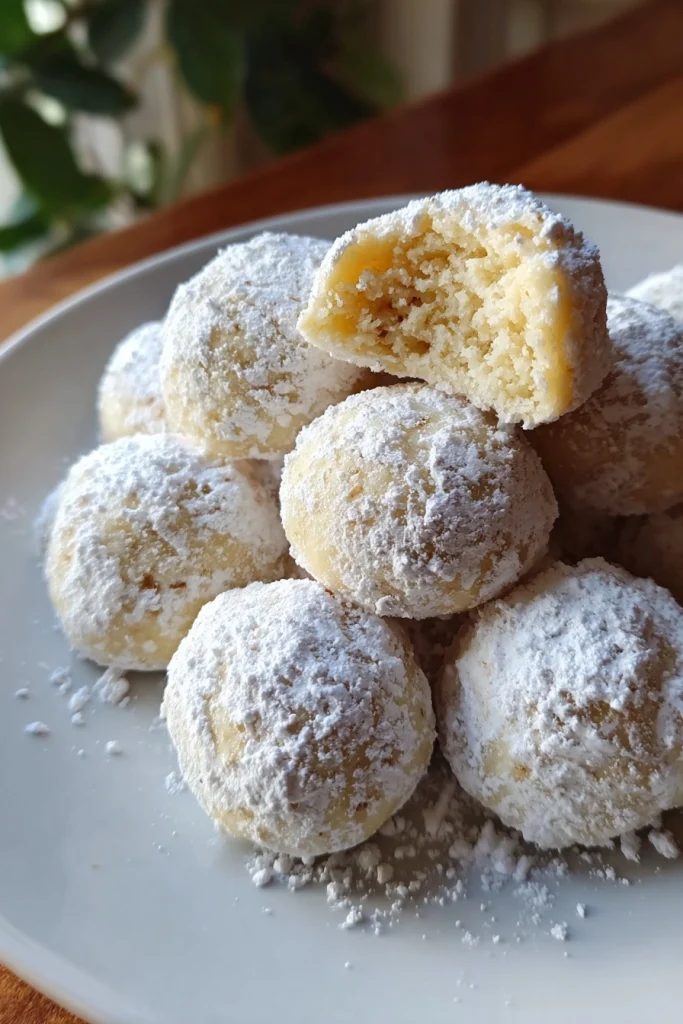 Keto Almond Flour Snowball Cookies
