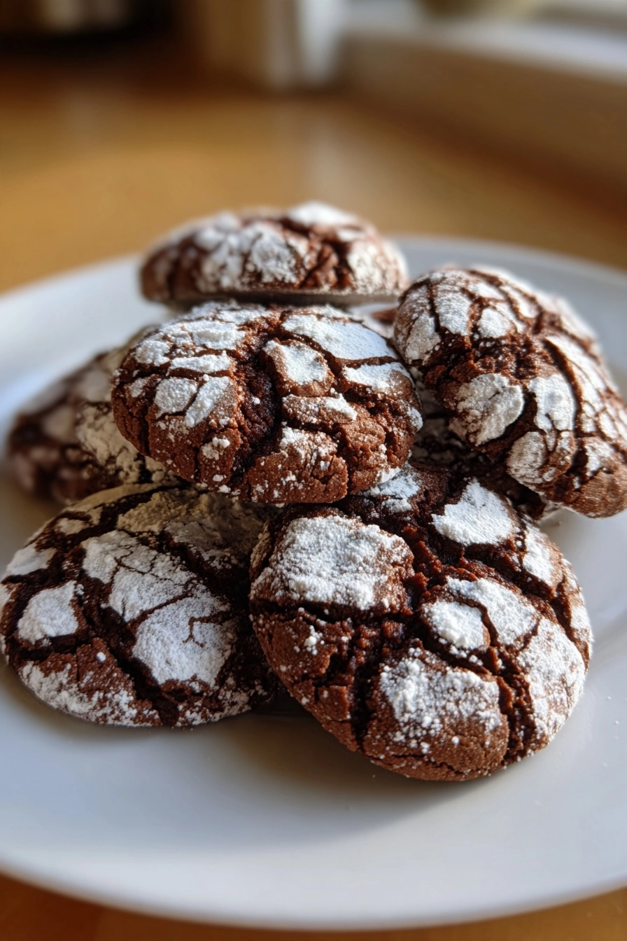 Keto Chocolate Crinkle Cookies