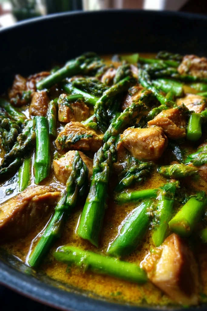 Keto Creamy Chicken and Asparagus