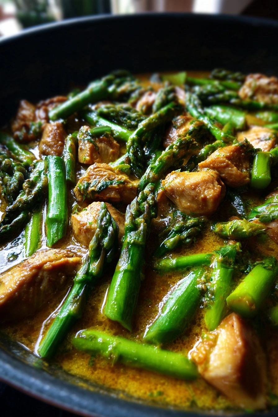 Keto Creamy Chicken and Asparagus