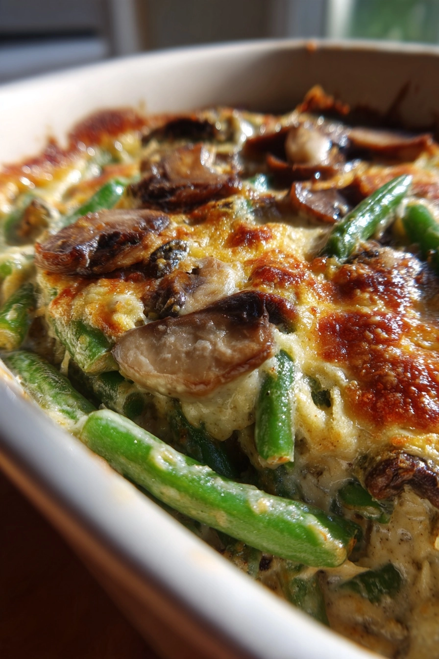 Keto Green Bean Casserole with Mushrooms