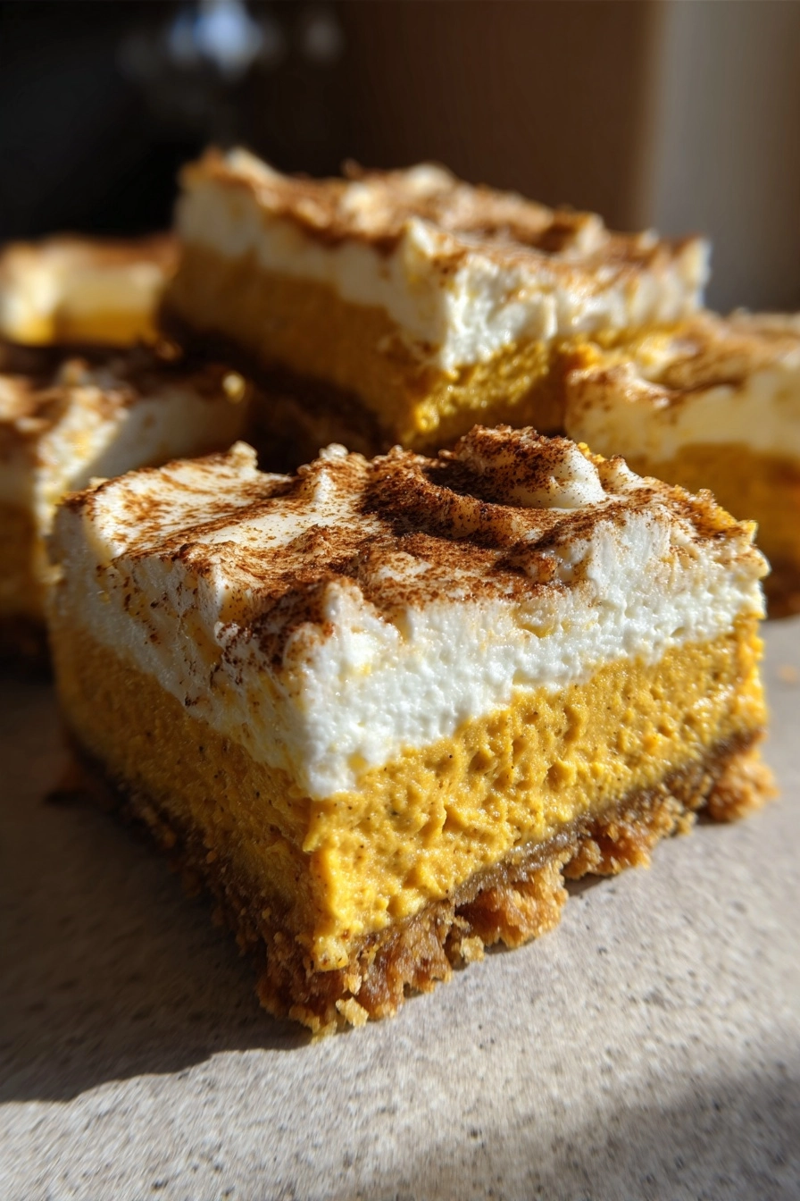 Keto Pumpkin Cheesecake Bars